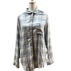 HOLLISTER Boyfriend Fit Plaid Flannel Woman’s Size Medium
